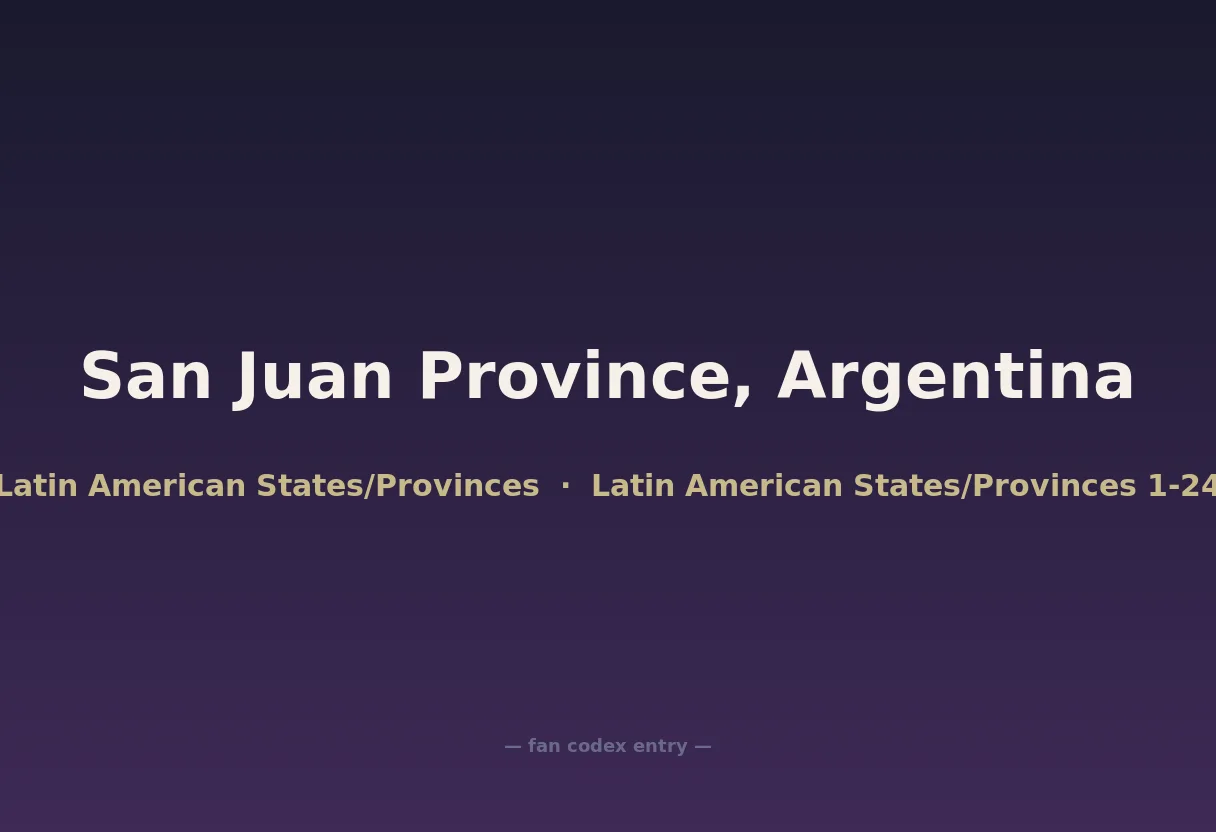 San Juan Province, Argentina